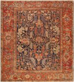 Antique Persian Heriz Area Rug 71796 by Nazmiyal Antique Rugs