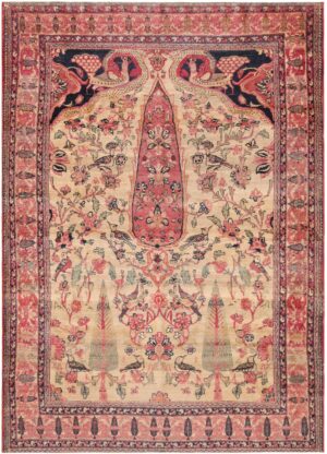 Antique Persian Kerman Cypress Tree Design Rug 71806 by Nazmiyal Antique Rugs