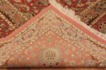 Back Of Fine Floral Medallion Vintage Persian Silk Qum Rug 70244 by Nazmiyal Antique Rugs