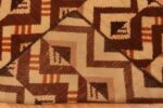 Back Of Geometric Vintage French Art Deco Runner Rug 70968 by Nazmiyal Antique Rugs