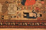 Border Of Antique Persian Pictorial Bakshaish Rug 71700 by Nazmiyal Antique Rugs