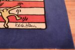 Corner Of Born In USA Vintage Art Rug by Keith Haring 71771 by Nazmiyal Antique Rugs