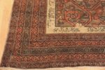 Corner Of Fine Antique Persian Silk Heriz Area Rug 71577 by Nazmiyal Antique Rugs