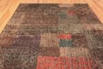 Detail Of Vintage Paul Klee Ege Art Line Carpet Named Structural1 71715 by Nazmiyal Antique Rugs