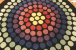 Details Of Vintage Round Scandinavian Rug by Verner Panton 71116 by Nazmiyal Antique Rugs