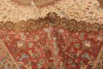 Pile Of Fine Floral Medallion Vintage Persian Silk Qum Rug 70244 by Nazmiyal Antique Rugs