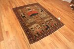 Side Of Antique Persian Pictorial Bakshaish Rug 71700 by Nazmiyal Antique Rugs