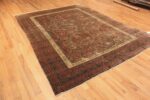 Side Of Fine Antique Persian Silk Heriz Area Rug 71577 by Nazmiyal Antique Rugs