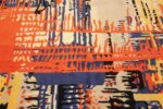 Texture Of Colorful Vintage Scandinavian Ege Art Line Rug Named Running 71710 by Nazmiyal Antique Rugs