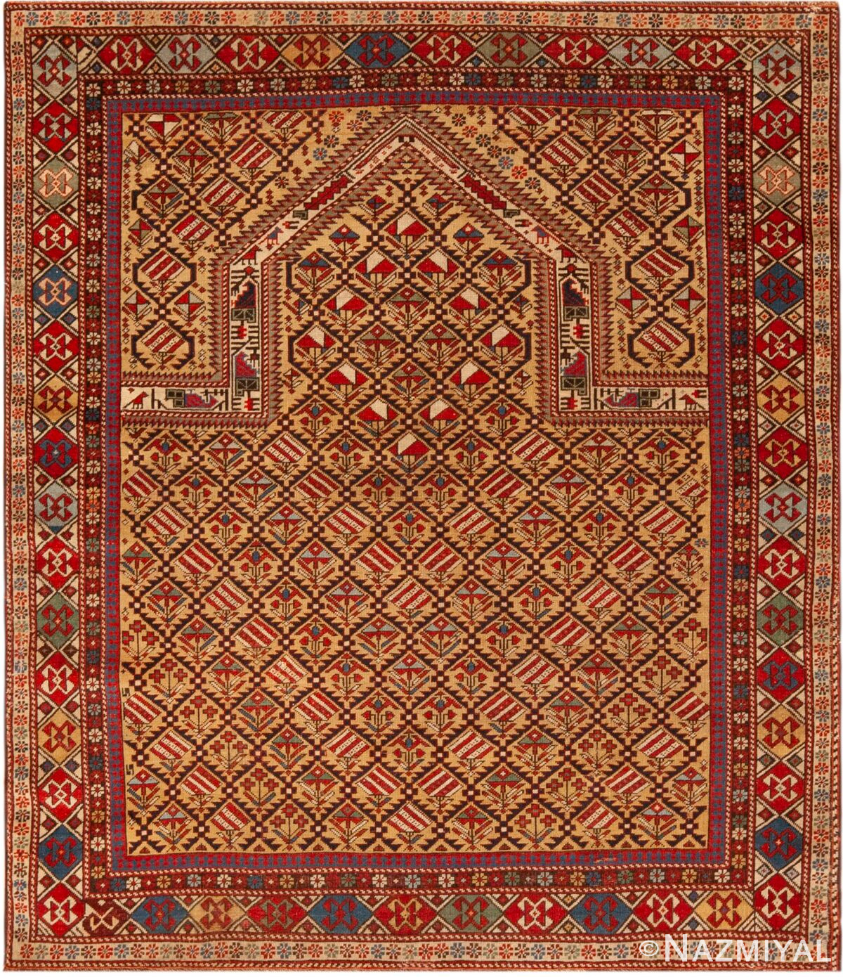 Antique Caucasian Dagestan Prayer Rug 71790 by Nazmiyal Antique Rugs