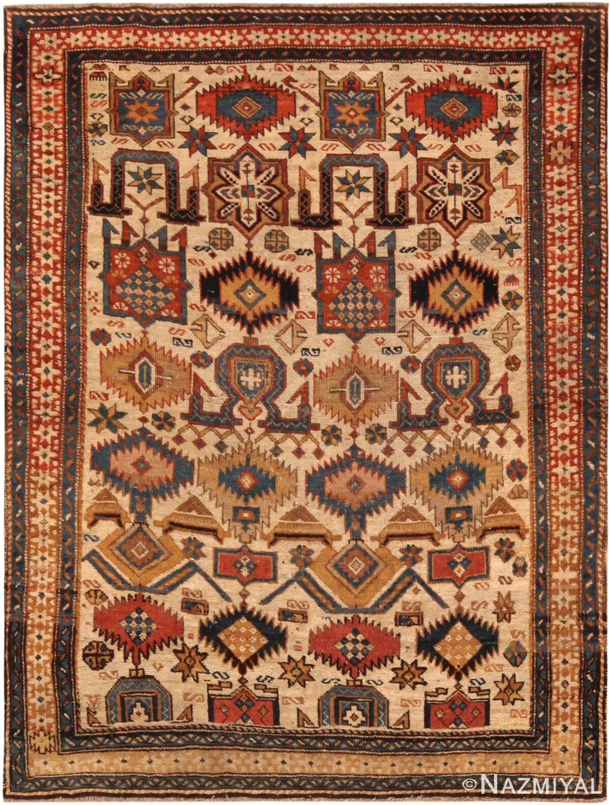 Antique Caucasian Kuba Rug 71813 by Nazmiyal Antique Rugs