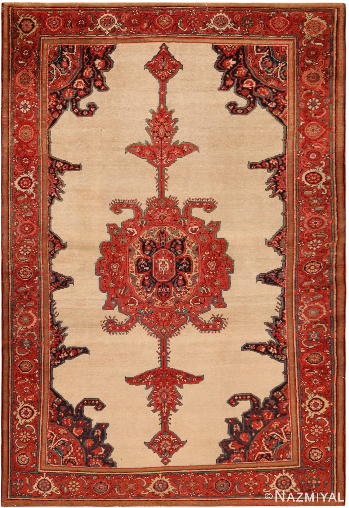Antique Persian Mishan Malayer Rug 71802 by Nazmiyal Antique Rugs