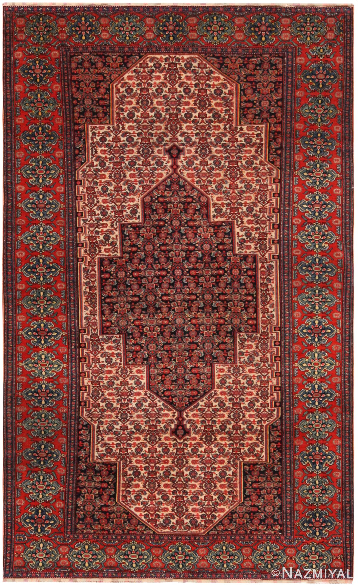 Antique Persian Senneh Rug 71801 by Nazmiyal Antique Rugs