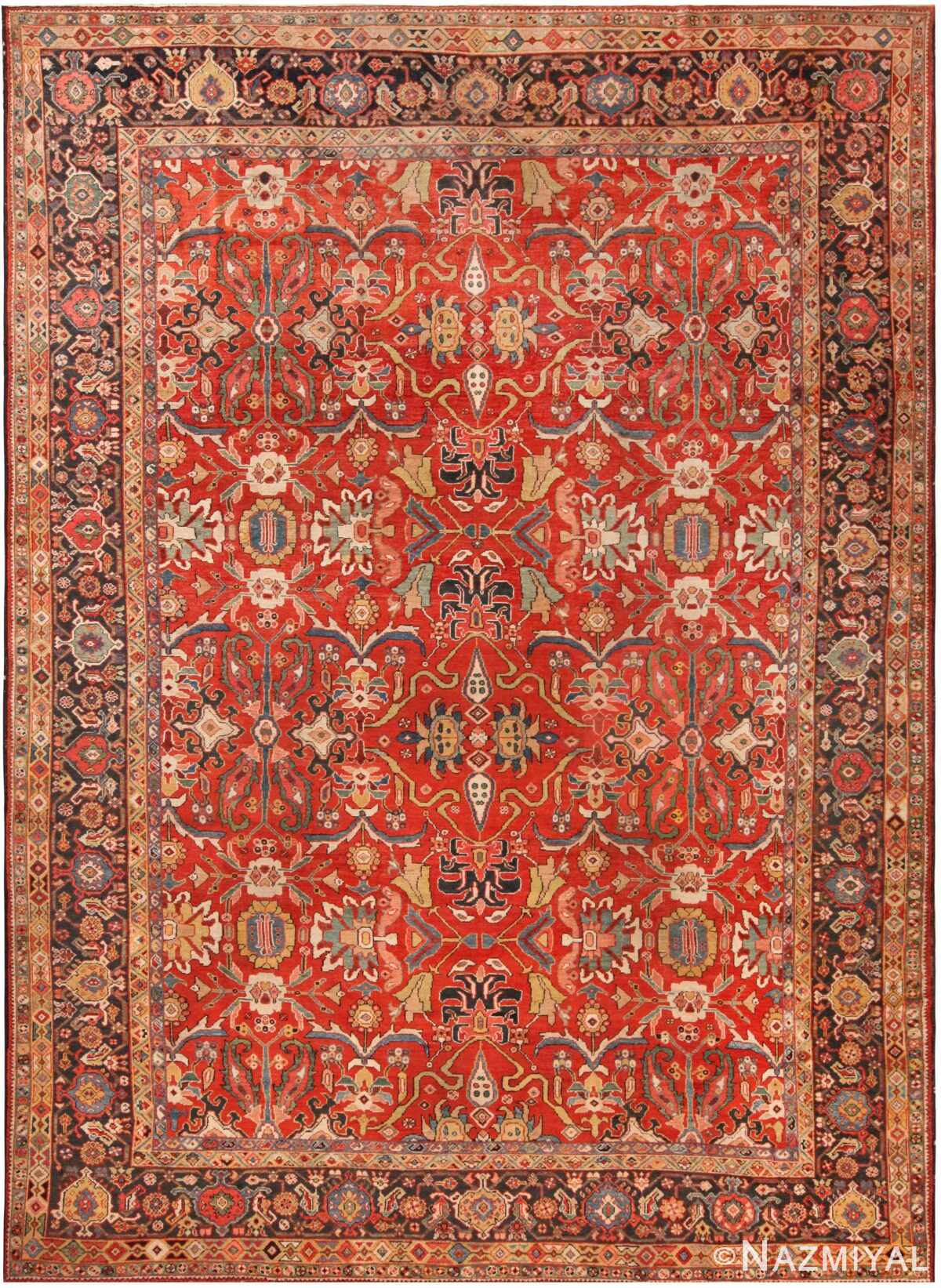 Antique Persian Sultanabad Rug 71798 by Nazmiyal Antique Rugs