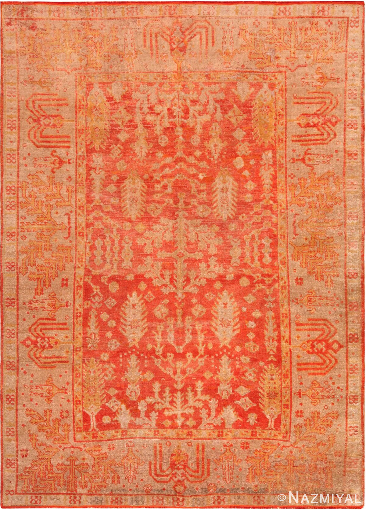 Antique Turkish Oushak Area Rug 71753 by Nazmiyal Antique Rugs