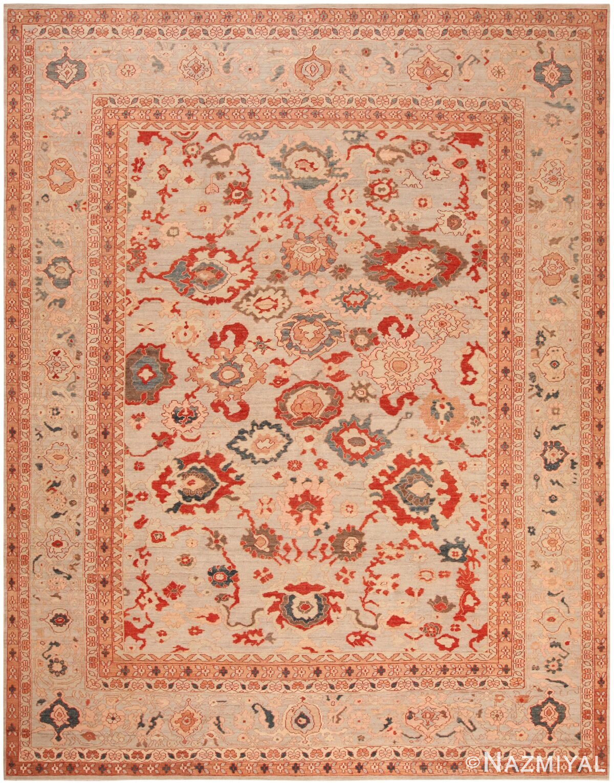 Modern Persian Sultanabad Design Rug 61106 by Nazmiyal Antique Rugs