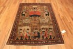 Whole View Of Antique Persian Pictorial Bakshaish Rug 71700 by Nazmiyal Antique Rugs