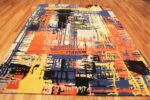 Whole View Of Colorful Vintage Scandinavian Ege Art Line Rug Named Running 71710 by Nazmiyal Antique Rugs