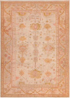 Antique Turkish Oushak Rug 71739 by Nazmiyal Antique Rugs