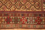 Border Of Antique Caucasian Dagestan Prayer Rug Border Of Antique Caucasian Dagestan Prayer Rug 71790 by Nazmiyal Antique Rugs