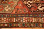 Border Of Antique Caucasian Kazak Rug 71812 by Nazmiyal Antique Rugs