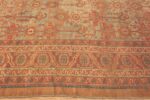 Border Of Blue Background Antique Persian Bakshaish Rug 71811 by Nazmiyal Antique Rugs