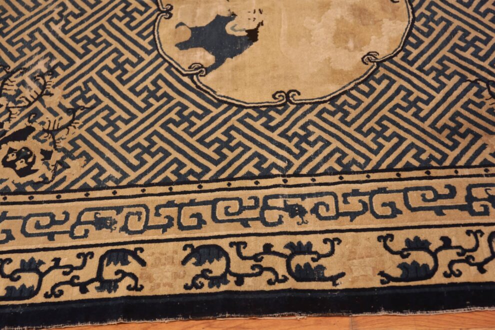Pictorial Chinese Foo Dog Area Rug 71791 Nazmiyal Antique Rugs
