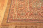 Corner Of Blue Background Antique Persian Bakshaish Rug 71811 by Nazmiyal Antique Rugs