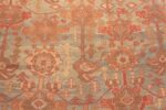 Detail Of Blue Background Antique Persian Bakshaish Rug 71811 by Nazmiyal Antique Rugs