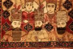 Detail Of Antique Persian Mashahir Kerman Pictorial Rug 71786 by Nazmiyal Antique Rugs