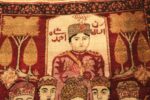 Details Of Antique Persian Mashahir Kerman Pictorial Rug 71786 by Nazmiyal Antique Rugs