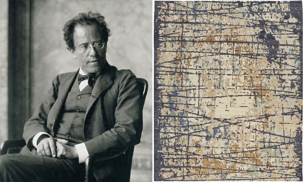 Gustav Mahler Modern Boutique Rug by Nazmiyal Antique Rugs