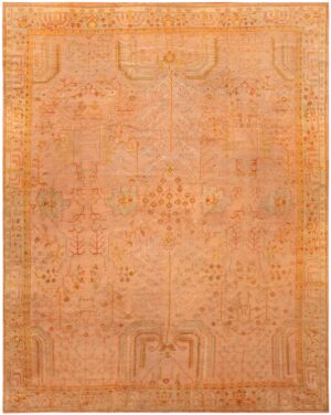 Large Antique Turkish Oushak Rug 71694 by Nazmiyal Antique Rugs