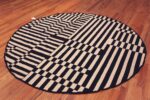 Side Of Round Kusaska Tika Design Kilim Rug by Genaro Rivas 61098 by Nazmiyal Antique Rugs