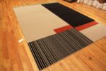 Side Of Vintage Scandinavian Ege Art Line Area Rug 71716 by Nazmiyal Antique Rugs