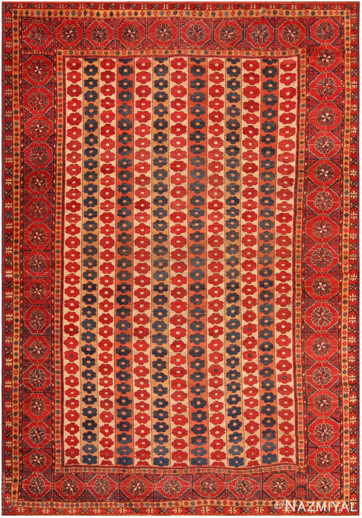 Antique Afghan Beshir Ersari Rug 71313 by Nazmiyal Antique Rugs