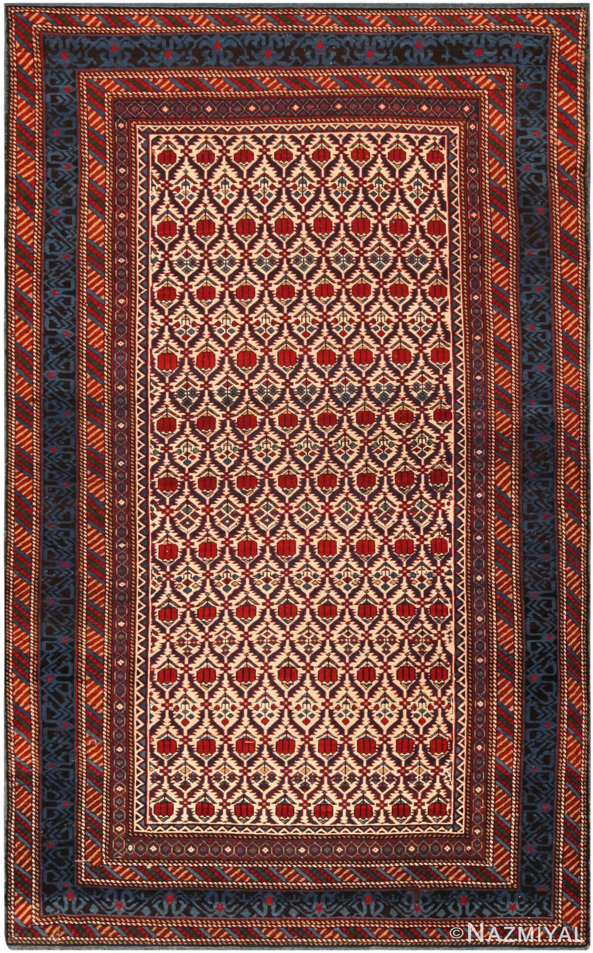 Antique Caucasian Dagestan Rug 71840 by Nazmiyal Antique Rugs