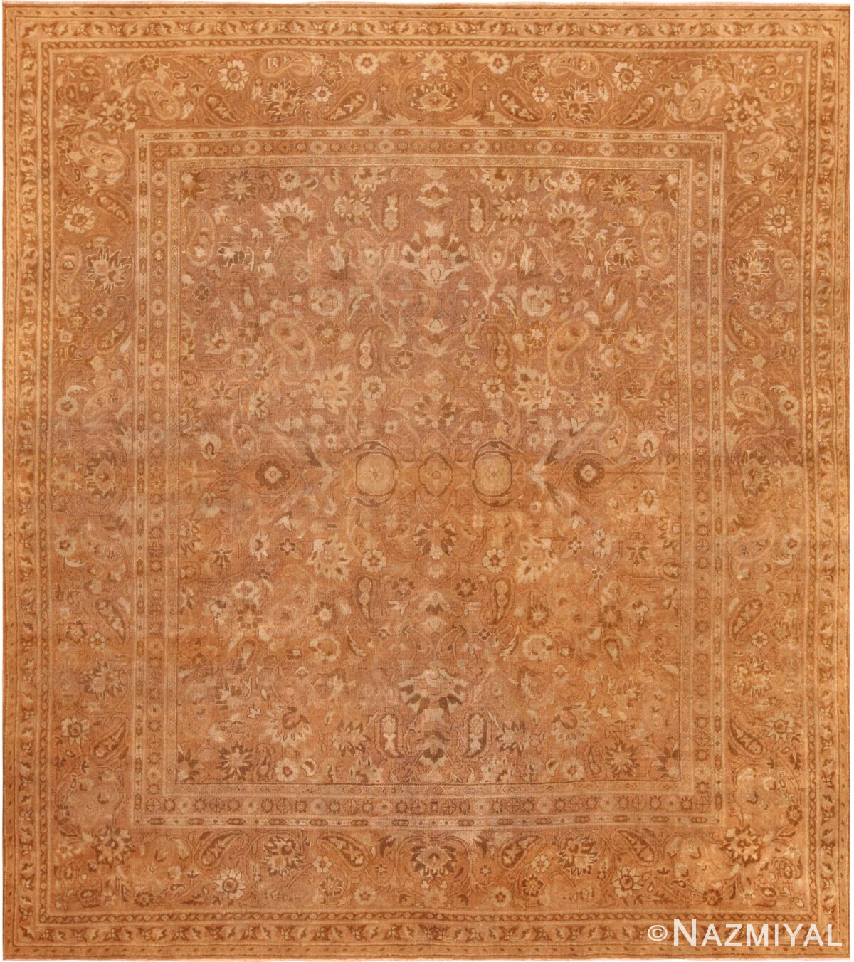 Antique Indian Amritsar Square Rug 71831 by Nazmiyal Antique Rugs