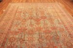 Whole View Of Blue Background Antique Persian Bakshaish Rug 71811 by Nazmiyal Antique Rugs