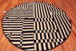 Whole View Of Round Kusaska Tika Design Kilim Rug by Genaro Rivas 61098 by Nazmiyal Antique Rugs