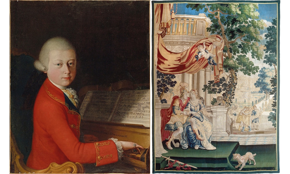 Wolfgang Amadeus Mozart 17t Century Flemish Tapestry by Nazmiyal Antique Rugs