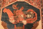 Detail Of Antique Persian Sarouk Farahan Mythological Rug 71702 by Nazmiyal Antique Rugs