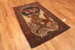 Side Of Antique Persian Sarouk Farahan Mythological Rug 71702 by Nazmiyal Antique Rugs