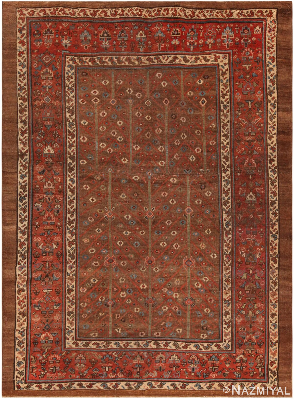 Antique Persian Bakshaish Rug 71793 by Nazmiyal Antique Rugs