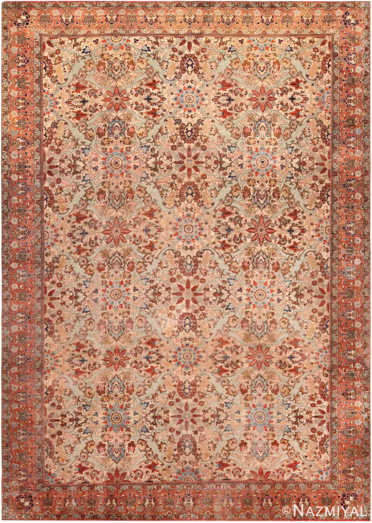 Silk Antique Persian Bidjar Rug 71502 by Nazmiyal Antique Rugs