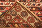 Back Of Side Antique Caucasian Kazak Rug 71963 by Nazmiyal Antique Rugs