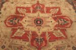 Center Of Antique Persian Serapi Rug 71959 by Nazmiyal Antique Rugs