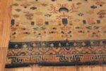 Corner of Antique Chinese Dragon Design Rug 71794 by Nazmiyal Antique Rugs