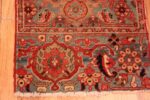 Corner Of Antique Persian Heriz Vagireh Sampler Rug 71964 by Nazmiyal Antique Rugs