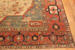 Corner Of Antique Persian Serapi Rug 71959 by Nazmiyal Antique Rugs